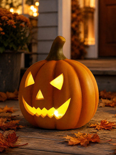 Halloween kürbis weiß led - halloween,