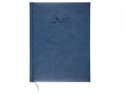 Buchkalender 2027 a5 blau - 2027,