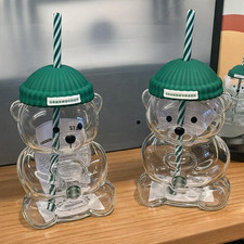 STARBUCKS Glass Bear Cold Cup