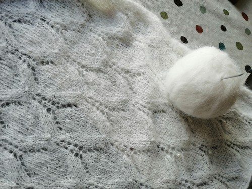 Handarbeit schal ajour - ajour, mohair