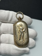 Jugendstil Münzspender Frankreich Metall vergoldet signiert