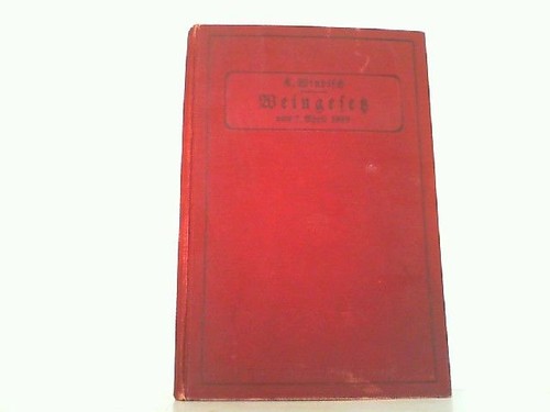 Weingesetz vom april 1909 - weingesetz,