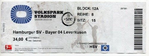 Ticket hamburger bayer - bl,