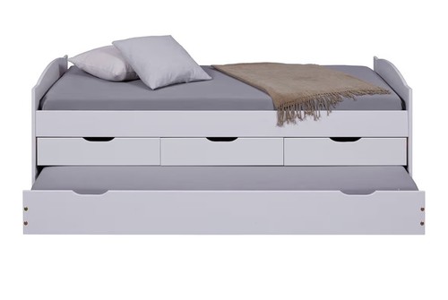 Weißes bett mit schubladen - weißes,