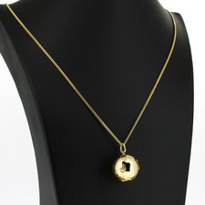 Kette mit Weltkugel Anhänger 585 Gold 14 kt Gelbgold - 50 cm - Wert 1530,- 
