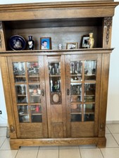 Vitrine Schrank mit Aufsatz Eiche alt