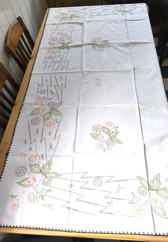 Antike leinen tischdecke - leinen,
