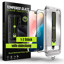 Display Panzerfolie Schutzglas für iPhone 13 14 15 16 17 Pro Max + Anbringhilfe