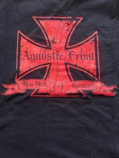 T-Shirt Agnostic Front NYHC Hardcore Hardcore-Punk XL schwarz Brust:58 Arm:20