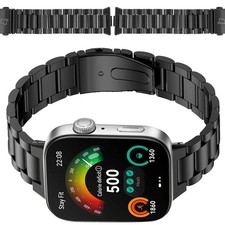 Edelstahl Armband für Huawei Watch Fit 4 Pro/Fit 4/Fit 3 Bizon Uhrbänd Schwarz