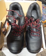 Arbeitsschuhe S3 Sicherheitsschuhe Schutzschuhe Leder Bauschuhe Schwarz Gr.44