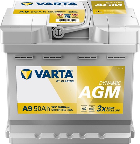 Varta dynamic agm 12v 50ah - agm,