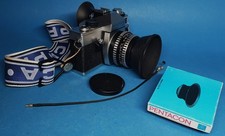 Spiegelreflex Kamera, Pentacon Praktica LB mit Carl Zeiss T 2,8/50 aus Jena, DDR