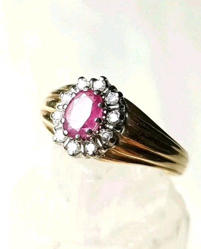 Rubin diamant ring 585 gold - diamant,