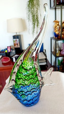 Große Glas Figur / Statue - Fisch - MURANO -  dekorativ - Höhe 31,5 cm - 1,6 kg