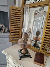 Antike Petroleumlampe Majolika