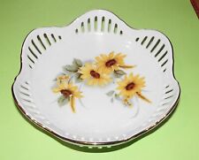 Kleiber Porzellan Gebäckschale Handarbeit Goldauflage 22 Karat (o1)