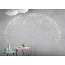 Fototapete Pusteblume Grafisch grau weiß Premium Vlies Digitaldruck (23,10€/1qm)