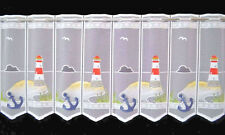 Leuchtturm Badezimmergardine Bistro Scheibengardine in 7 Breiten 50 cm Höhe Neu