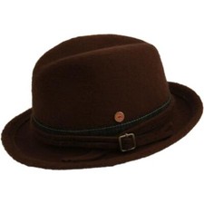 Mayser Hut handmade Henner Wollhut Wolle Wollfilz maroon Hat braun 1315911 