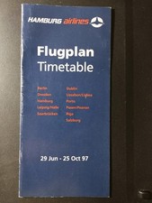 Flugplan Hamburg Airlines 1997 Timetable