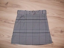 Minirock mit Gürtel kariert /