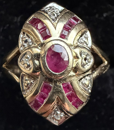 Vintage ring 375 gold - gold, (9