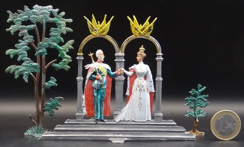 Zinnfigur flachfigur könig - zinnfigur,
