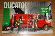 Seltene Werbung FIAT DUCATO Transporter - Große Kunst braucht große Türen 1988