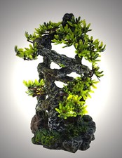 Aquarium Deko 🐟 HÖHLE MIT PFLANZEN 🐟 Terrarium Dekoration Zubehör Wurzel Ast