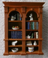 Reutter Porzellan Miniatur Bücherschrank/Regal mit viel Zubehör Puppenstube/Haus