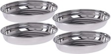 Dekoschale Servierschale OVAL 1/2/4 Stk Edelstahl 19 cm Küche Gebäck Servieren