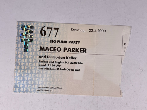 Maceo parker ticket big funk - ticket,