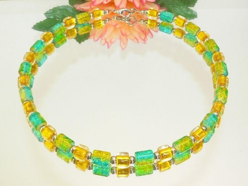 Halskette kette glas walzen - halskette,