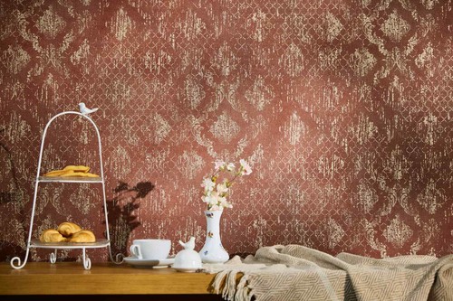Vliestapete ornamente shabby - vliestapete,
