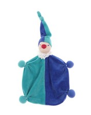 Schmusetuch Harlekin Clown blau türkies Kuscheltuch Schnuffeltuch