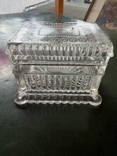 Antike glas dose - antike, pressglas