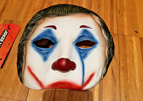 Horror clown maske weiß - weiß, rot