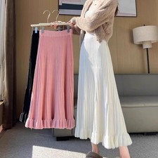 Warm Strickrock Elastisch Hohe