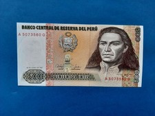 1 x 500 Intis Peru / guter Zustand / Banknote Geldschein von 1987 *°*