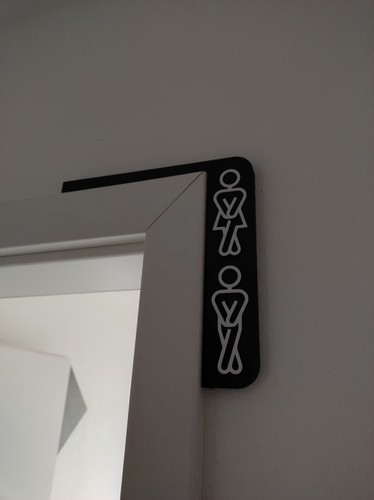 Dekoschild kantendeko - wc",