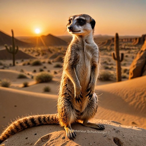 Erdmännchen leinwanddruck auf - erdmännchen,