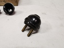 10x Antike Bakelit Netzstecker