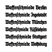 50cm Aufkleber Waffenschmiede