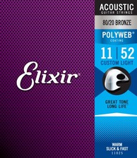 Elixir 80/20 Polyweb Akustik 11-52 11025 - Custom Light