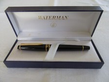 Waterman France F Füller schwarz mit goldenen Zierteilen