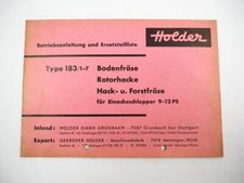 Holder 183 1-7 Fräse Hacke f. Einachsschlepper 9 bis 12 PS Betriebsanleitung ETL