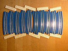 10x Lego Schienen blau, gebogen, 3229a,  mit Stromschiene 12V, gebraucht