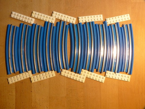 10x lego schienen blau - 10x,