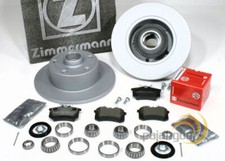 Zimmermann Bremsen Ø 245 mm ABS Ringe + Beläge + Radlager hinten für Audi A4 B5